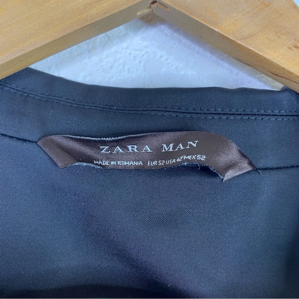 Zara Man Black Double Vent Blazer Jacket